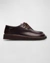 LOEWE MEN'S FARO MOC-TOE LEATHER DERBY SHOES