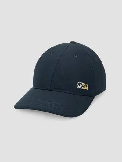 Loewe Men's Flag Patch Cotton Baseball Cap In Deep Navy