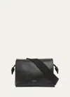 Loewe Flamenco Leather Messenger Bag In Black