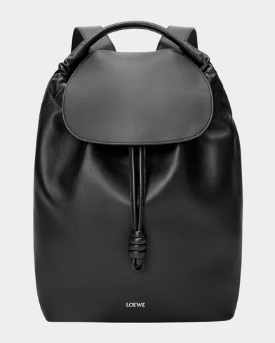 Loewe Men's Flamenco Suede Backpack In Black