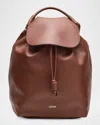 Loewe Men's Flamenco Suede Backpack In Brownie