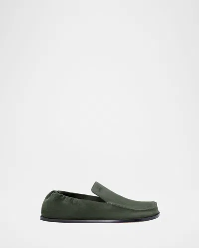 LOEWE MEN'S FLEX SUEDE MOC-TOE LOAFERS