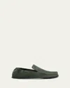 Loewe Flex Loafer In Suede In Green