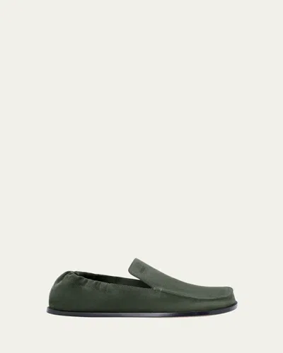 LOEWE MEN'S FLEX SUEDE MOC-TOE LOAFERS