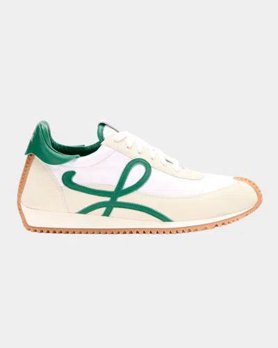 LOEWE MEN'S FLOW RUNNER 2.0 NYLON AND SUEDE SNEAKERS