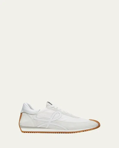 LOEWE MEN'S FLOW RUNNER 2.0 NYLON AND SUEDE SNEAKERS
