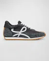 LOEWE MEN'S FLOW RUNNER NYLON AND BRUSHED SUEDE SNEAKERS