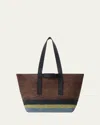 Loewe Men's Fold Raffia Shopper Tote Bag