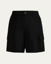 Loewe Viscose And Linen Cargo Shorts