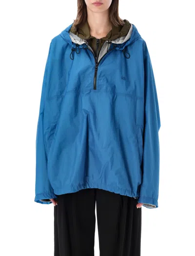 Loewe Men's Hooded Anorak Pullover Jacket In Blue