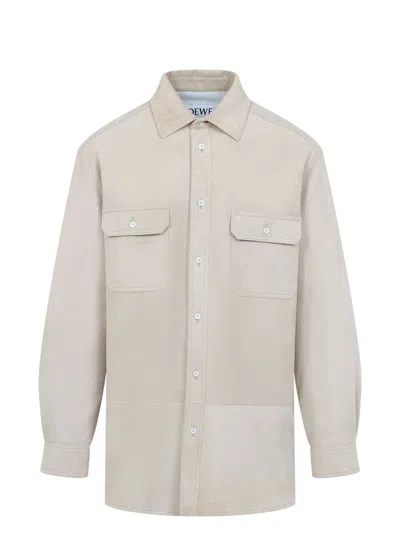 LOEWE MEN'S LAMB LEATHER SHIRT