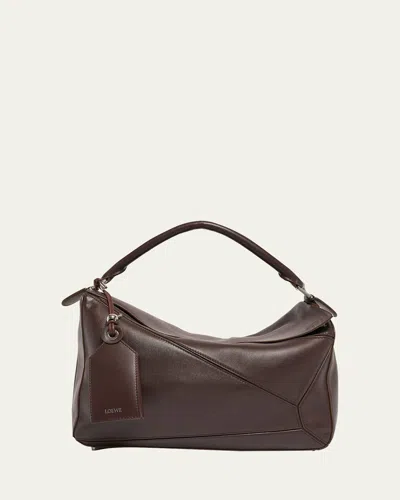 Loewe Men's Large Leather Puzzle Featherlight Crossbody Bag