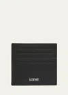 Loewe Simple Open Cardholder In Supple Grained Calf Leather In Black