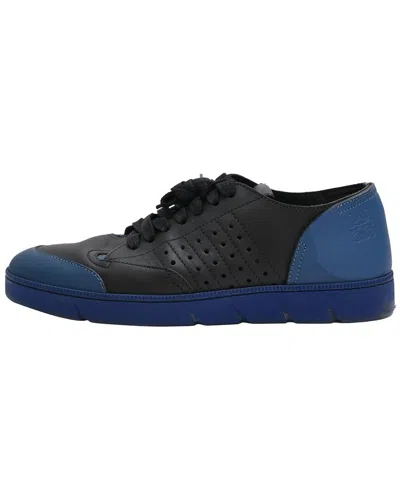 Pre-owned Loewe Men's Leather Colorblocked Sneaker (authentic Pre-loved)