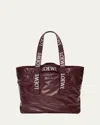 Loewe Men's Leather Fold Shopper Bag In Black