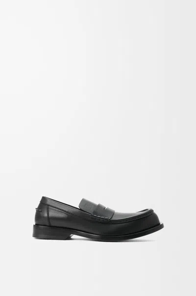 Loewe Men's Leather Loafer In Black