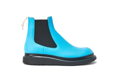 Pre-owned Loewe Men's  Chelsea Boot Sneakers In Cyan