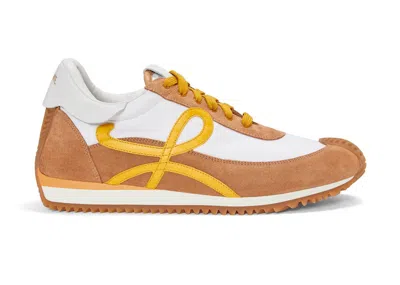Pre-owned Loewe Men's  Flow Runner Sneakers In Natural Vachetta/facade