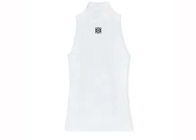 Pre-owned Loewe Men's  High Neck Top In White