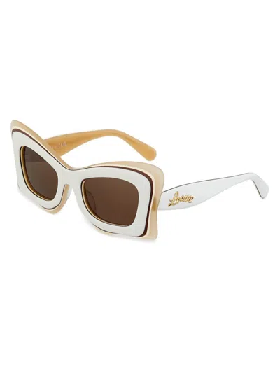 Loewe Men's  X Paula's Ibiza 50mm Butterfly Sunglasses In Brown