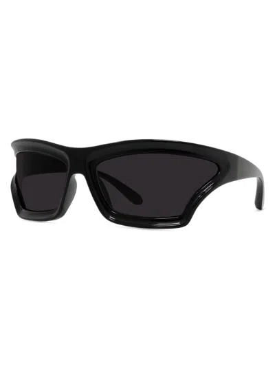 Loewe X Paula's Ibiza 70mm Oversize Mask Sunglasses In Black Dark Grey