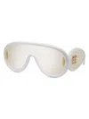 Loewe Men's  X Paula's Ibiza Mask Sunglasses In White Grey Mirror