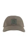 Loewe Men Logo Canvas Baseball Cap In Green