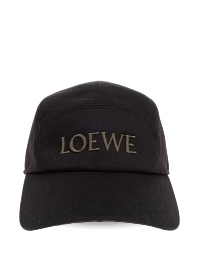 Loewe Men Logo Cotton Baseball Cap