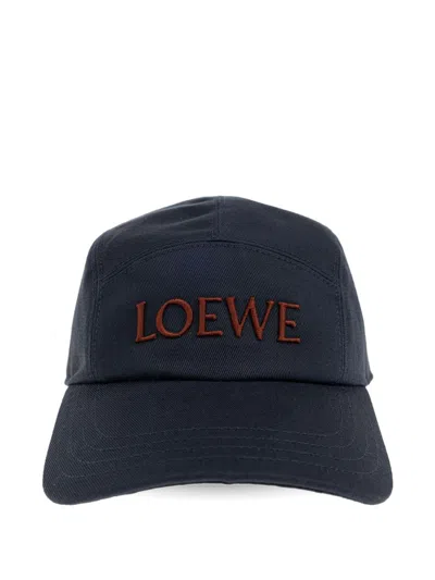 Loewe Men Logo Cotton Baseball Cap