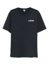 Loewe Logo-embroidered Cotton-jersey T-shirt In Black