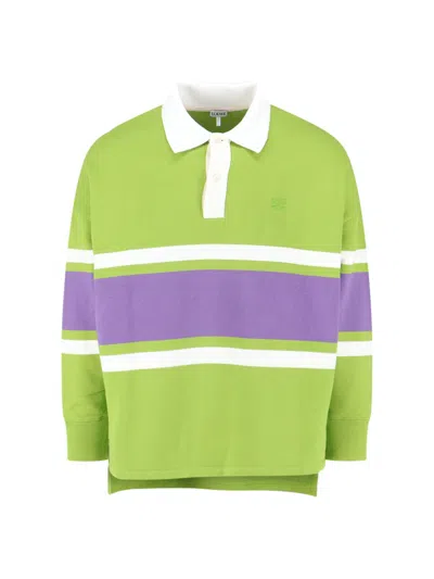 Loewe Men Logo Sweater In Green