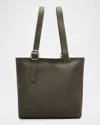 Loewe Men's Loop Zipped Leather Tote Bag In Brown