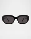 Loewe Men's Lw40158im Acetate Rectangle Sunglasses In Black