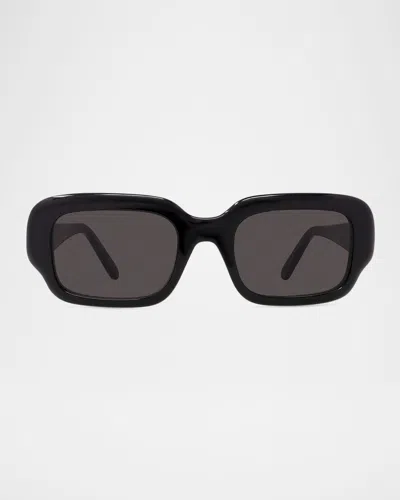 Loewe Men's Lw40158im Acetate Rectangle Sunglasses In Black