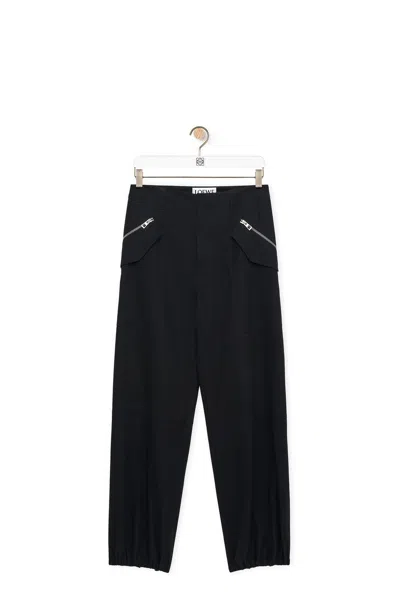 Loewe Men's Mini Cargo Trousers For Ss24 In Black