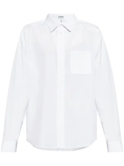 Loewe Men M/l, Anagram Taschino Camicia In White