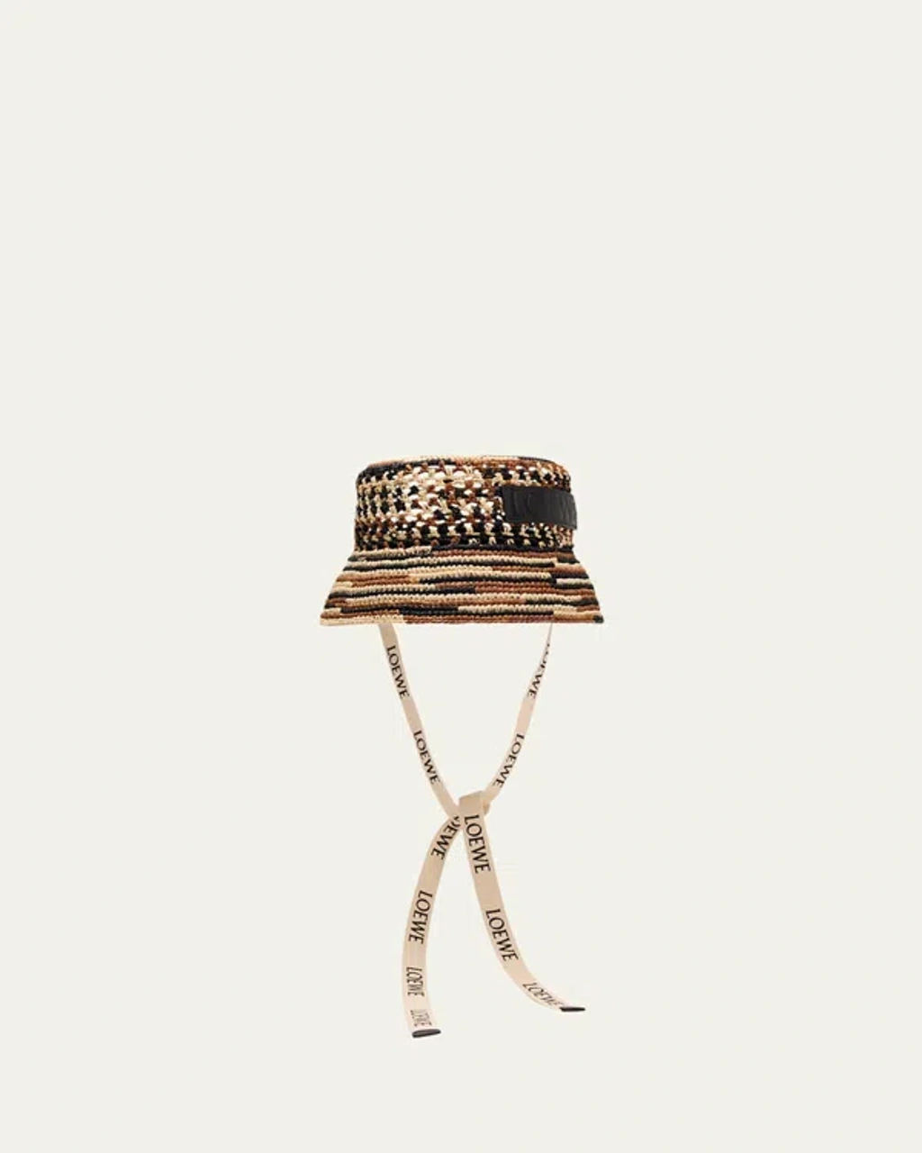 Loewe Paula's Ibiza Leather And Webbing-trimmed Striped
