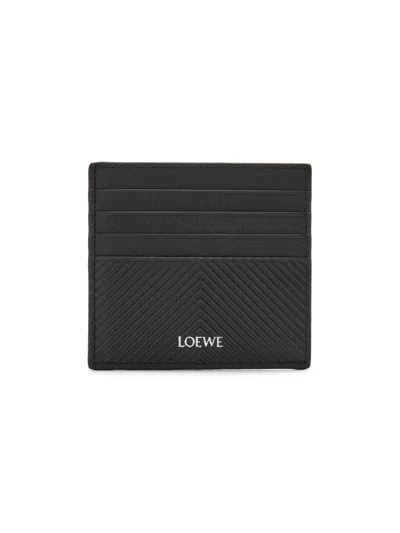 Loewe Men's Open Leather Card Case In Black