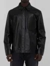 Loewe Men Overshirt In Lambskin Nappa In Black