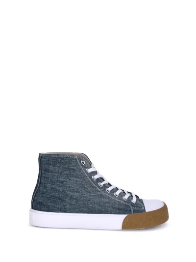 Loewe Bloc High-top Sneaker In Denim In Blue