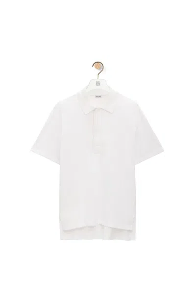 Loewe Men's Polo T-shirt In White