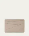 Loewe Men's Puzzle Calfskin Card Holder In Brown