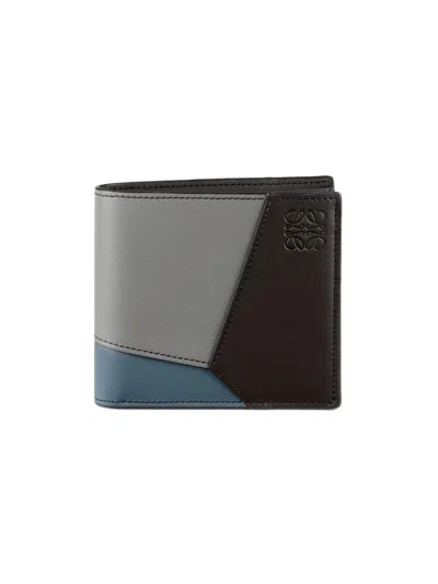 Loewe Men's Puzzle Edge Colorblocked Leather Bifold Wallet