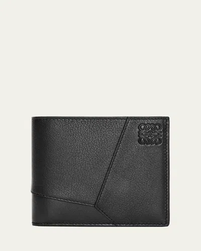LOEWE MEN'S PUZZLE EDGE LEATHER BIFOLD WALLET