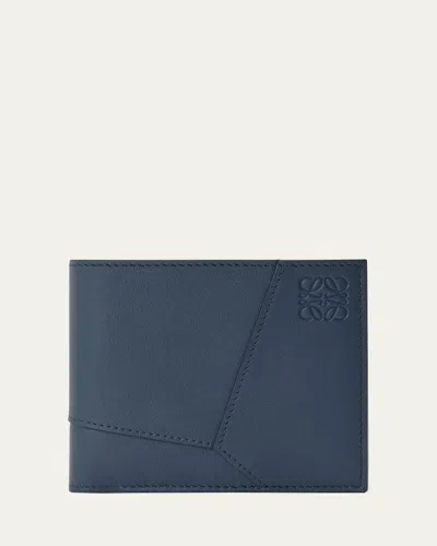 LOEWE MEN'S PUZZLE EDGE LEATHER BIFOLD WALLET