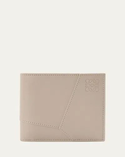 LOEWE MEN'S PUZZLE EDGE LEATHER BIFOLD WALLET