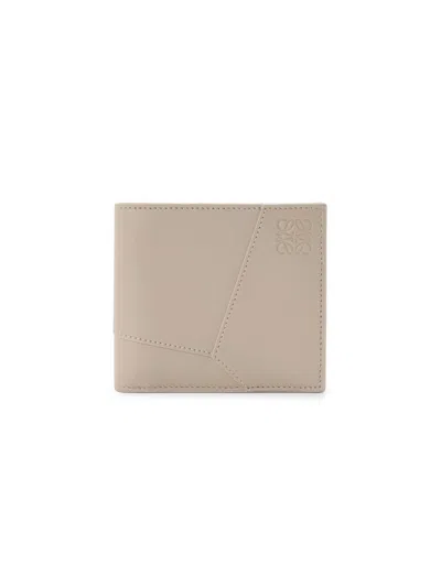 Loewe Men's Puzzle Edge Leather Bifold Wallet In Brown