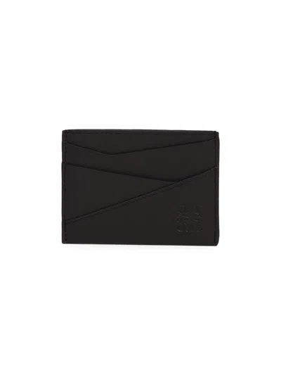Loewe Men's Puzzle Edge Leather Card Case In Black