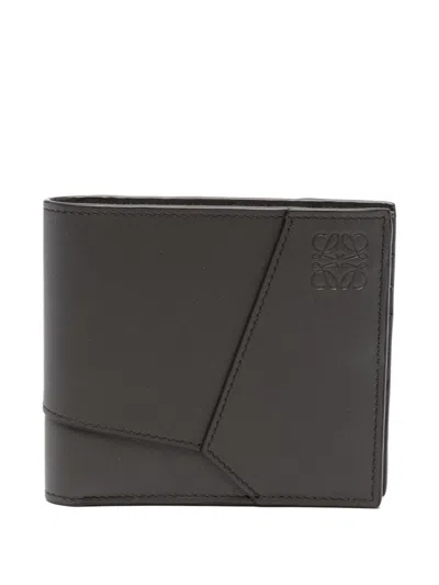 Loewe Men Puzzle Edge Leather Wallet In Black