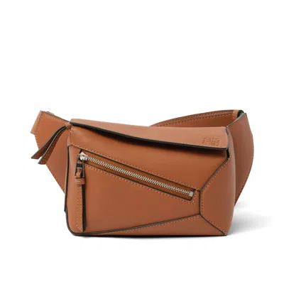 Loewe Men's Puzzle Edge Mini Bumbag In Tan